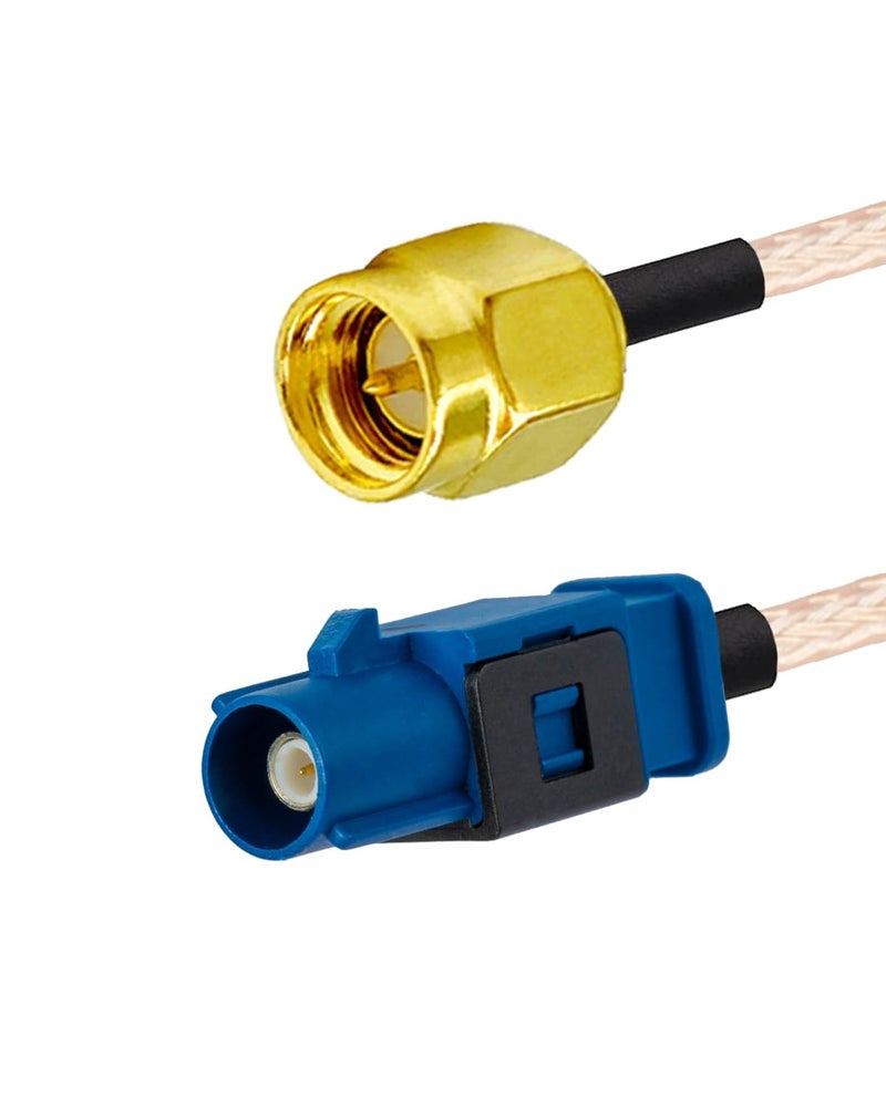 POBADY SMA Male to Fakra C Male Blue Pigtail Cable RG316 6in/15cm Fakra C Plug to SMA Plug GPS Antenna Extension Cable for Vehicle GPS Navigation Car Radio Stereo - Image 2
